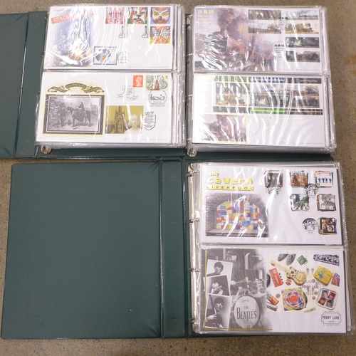 696 - Stamps; Great Britain 2001-2009 three albums of first day covers, 180+ in total, all are luxury type... 