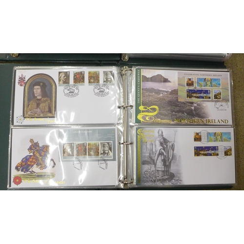 696 - Stamps; Great Britain 2001-2009 three albums of first day covers, 180+ in total, all are luxury type... 