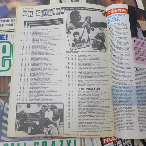 699 - Record Mirror magazines for 1984, issue for 22nd Sept missing (51)