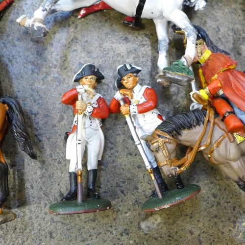 704 - A large amount of delPrado metal soldiers and other figures and a die-cast tank