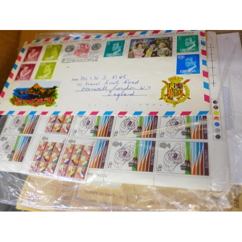 705 - A large box with varied ranges of stamps on cards from Netherlands, Malaya, Hong Kong, Greece, Thail... 