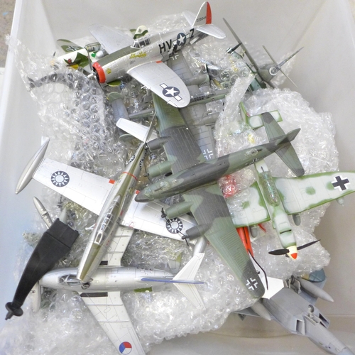 706 - Two boxes of packaged and loose military aircraft