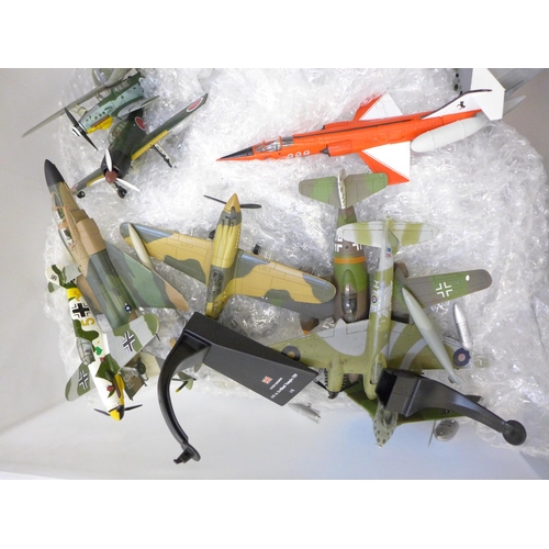 706 - Two boxes of packaged and loose military aircraft