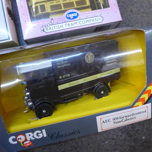 714 - A collection of boxed model vehicles including Corgi Eddie Stobart, Days Gone, Lledo, etc.