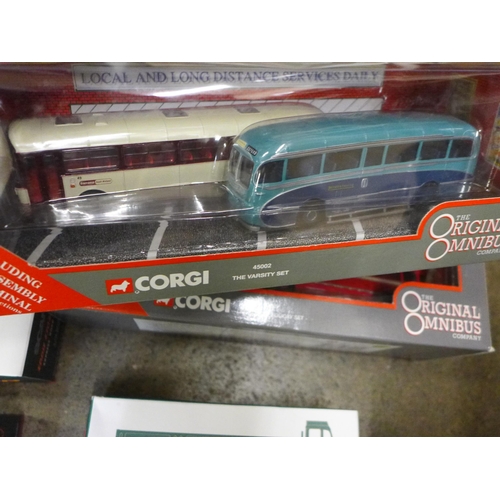 717 - A collection of model vehicles, Corgi, Original Omnibus, Eddie Stobart lorries, a Citybus Network 26... 