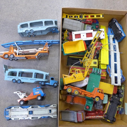 739 - A quantity of playworn die-cast model vehicles, Matchbox, Corgi and Dinky