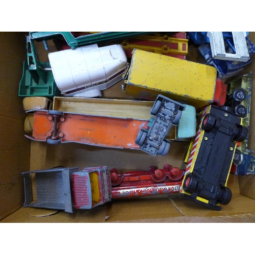 739 - A quantity of playworn die-cast model vehicles, Matchbox, Corgi and Dinky