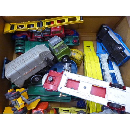 739 - A quantity of playworn die-cast model vehicles, Matchbox, Corgi and Dinky