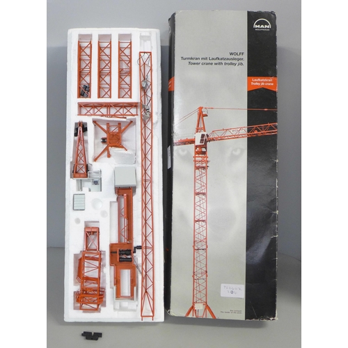 744 - A Man Wolffkran trolley jib crane, boxed with instructions