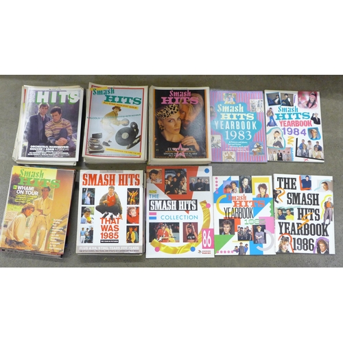 758 - A collection of Smash Hits magazines from 1982 to 1986, (issues for 10-9-86 to 23-9-86, 24-9-86 to 7... 