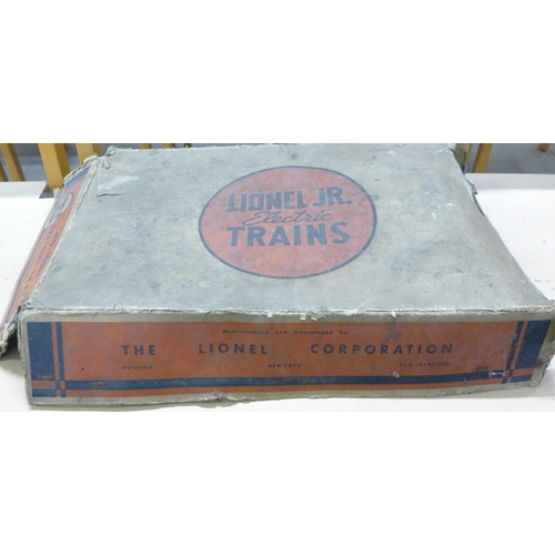 759 - A Lionel pre-war O gauge JR electric freight train set, No. 1055E boxed, lacking transformer and add... 