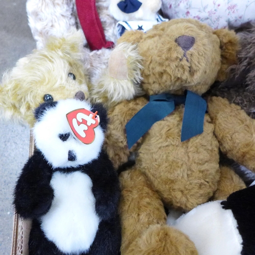 767 - A collection of teddy bears including Russ, House of Bears 'Grandma', Harrods 1999 Christmas Bear, T... 