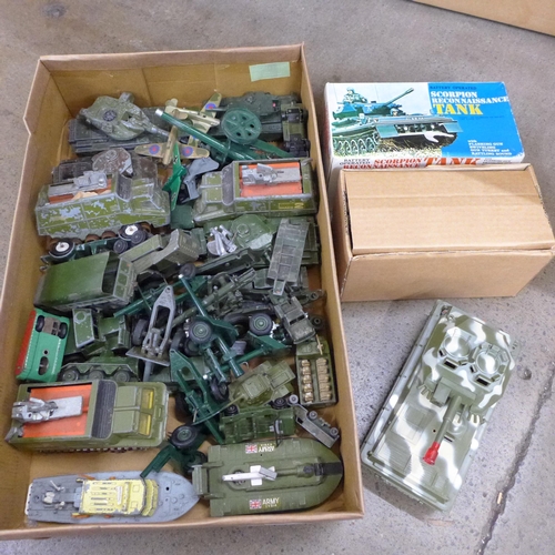 771 - A quantity of military die-cast model vehicles, predominantly Dinky and 3x Shado 2