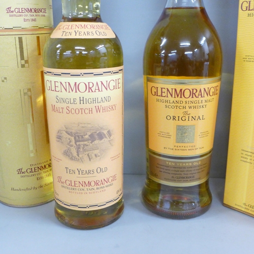 780 - Two bottles of Glenmorangie Ten Years Old single Highland malt scotch whisky, boxed