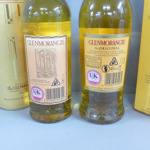 780 - Two bottles of Glenmorangie Ten Years Old single Highland malt scotch whisky, boxed