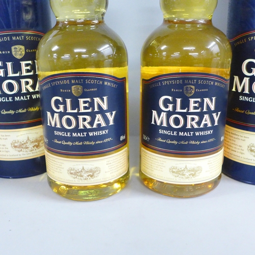 784 - Two bottles of Glen Moray single malt whisky, boxed