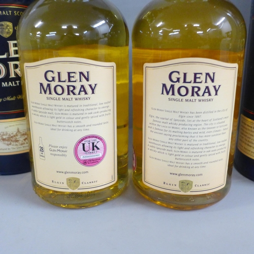 784 - Two bottles of Glen Moray single malt whisky, boxed