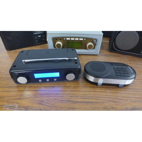 2083 - A quantity of assorted radios including an Evoke F3 Bluetooth radio, a Roberts Revival Uno BT DAB+/F... 