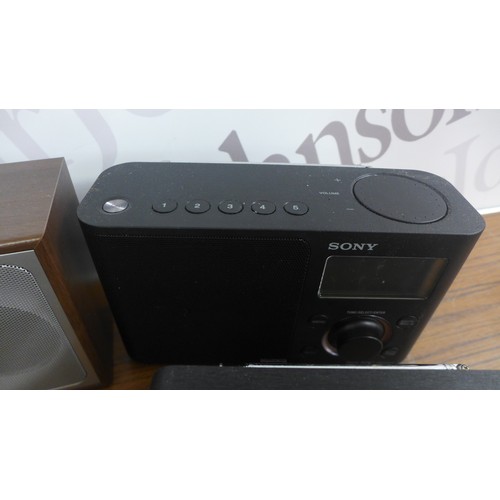 2083 - A quantity of assorted radios including an Evoke F3 Bluetooth radio, a Roberts Revival Uno BT DAB+/F... 