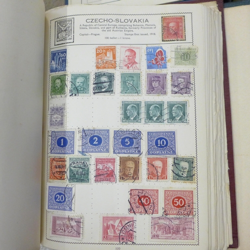 811 - Stamps; three albums of general world stamps