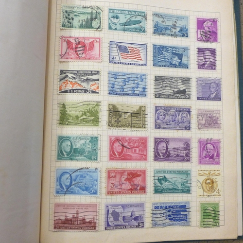 811 - Stamps; three albums of general world stamps