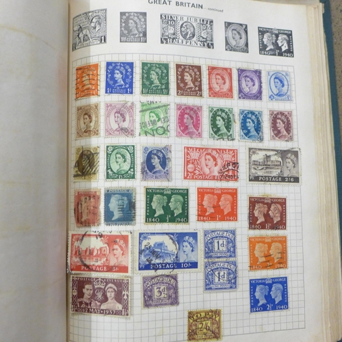 811 - Stamps; three albums of general world stamps