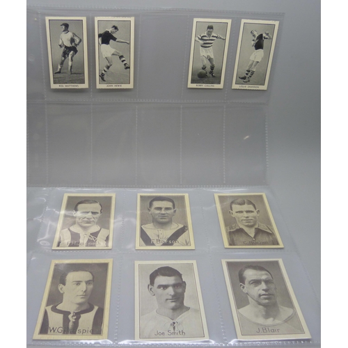 823 - Football cards, sets and part sets, Nelson Lee Library 1921-22 soccer star supplements (5); Adventur... 