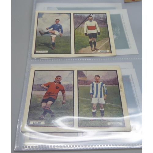 823 - Football cards, sets and part sets, Nelson Lee Library 1921-22 soccer star supplements (5); Adventur... 