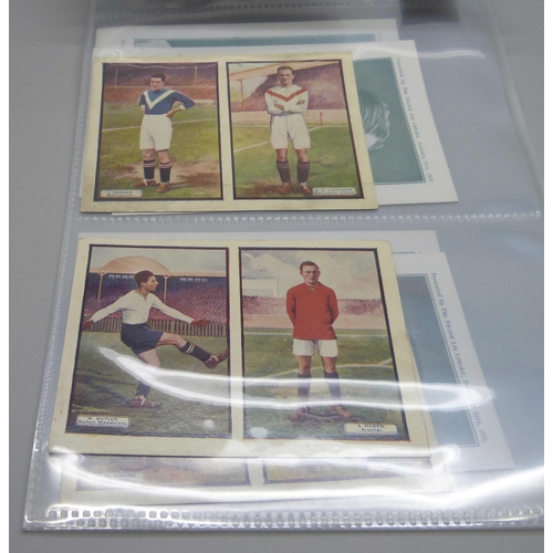 823 - Football cards, sets and part sets, Nelson Lee Library 1921-22 soccer star supplements (5); Adventur... 