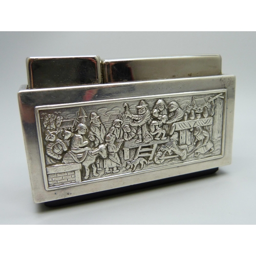 835 - A German silver Mylflam table lighter