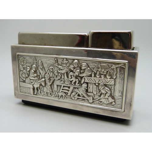 835 - A German silver Mylflam table lighter