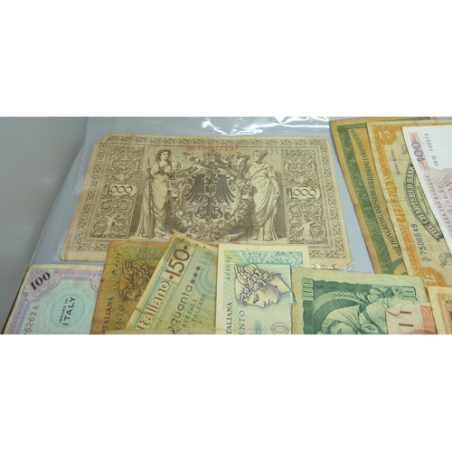 863 - Appoximately 50 foreign bank notes