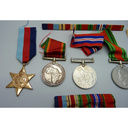 871 - A set of five WWII medals and miniatures to C277210 H.W. Martin