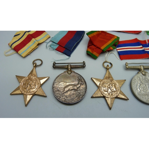 872 - A set of six WWII medals to 215510 D.P. Kershaw