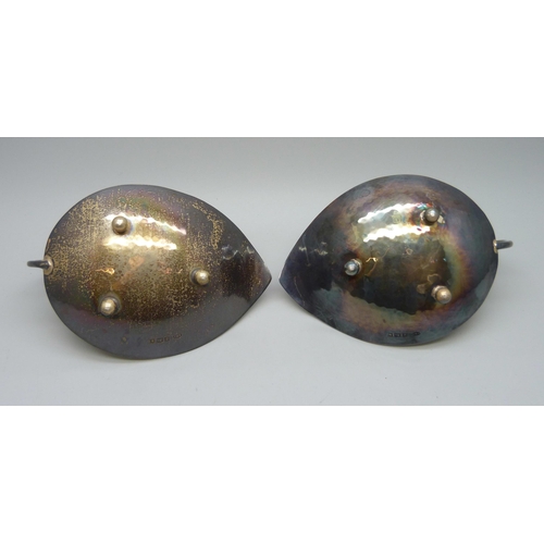 893 - A pair of silver candle holders, Birmingham 1961 and 1964, Albert Edward Jones, 112g