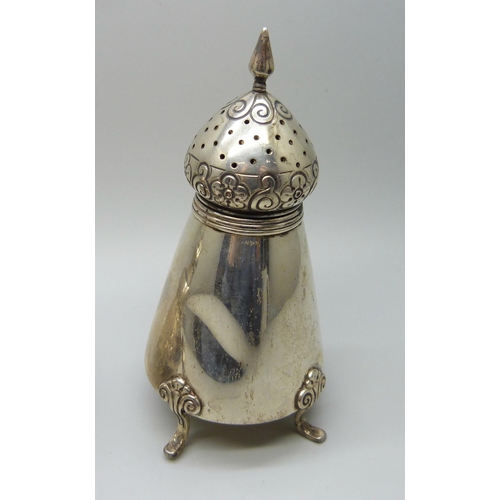 895 - A Norwegian .830 silver cruet set by Marius Hammer, 215g