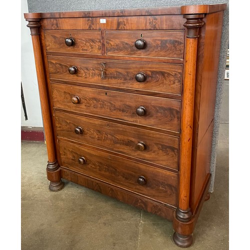 93 - A Victorian Scottish mahogany chest of drawers