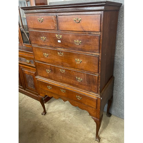 94 - A George III oak chest on stand