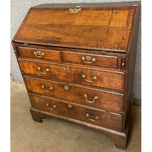 95 - A George II oak bureau