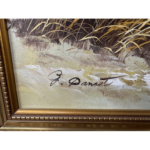 275 - G. Danset, coastal scene, oil on canvas, framed