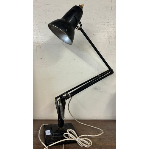 331 - A Herbert Terry & Sons black metal industrial anglepoise desk lamp