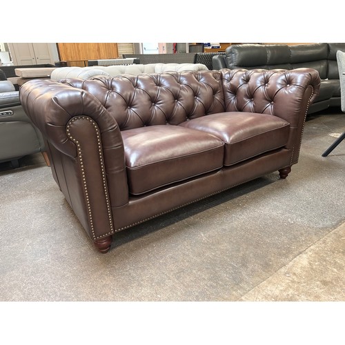 1301 - Allington 2 Seater Brown Leather Sofa , Original RRP £1416.66 + Vat (4210-6) *This lot is subject to... 