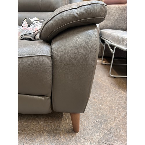 1302A - Ava Leather 2 Seater Storm Grey, Original RRP £833.33 + Vat (4210-7) *This lot is subject to Vat