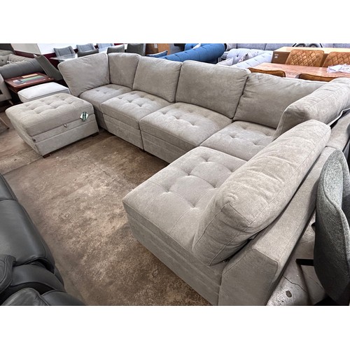 1303 - Tisdale 6 piece Zipback Beige Sofa , Original RRP £1249.99 + Vat (4210-23) *This lot is subject to V... 