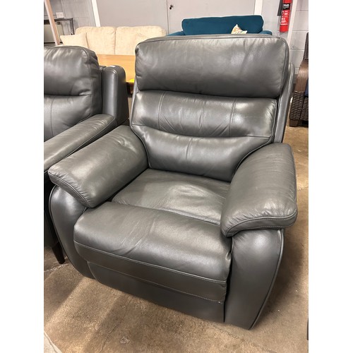 1404 - Fletcher Leather Power Recliner, Original RRP £624.99 + Vat (4210-11) *This lot is subject to Vat