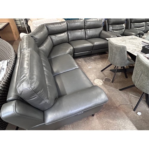 1405 - Grace Grey Leather Corner power Recliner, Original RRP £1458.33 + Vat (4210-12) *This lot is subject... 