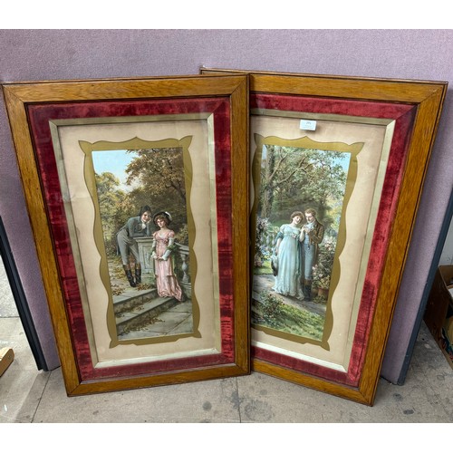 291 - A pair of Victorian prints, Yes or No and Yes, framed