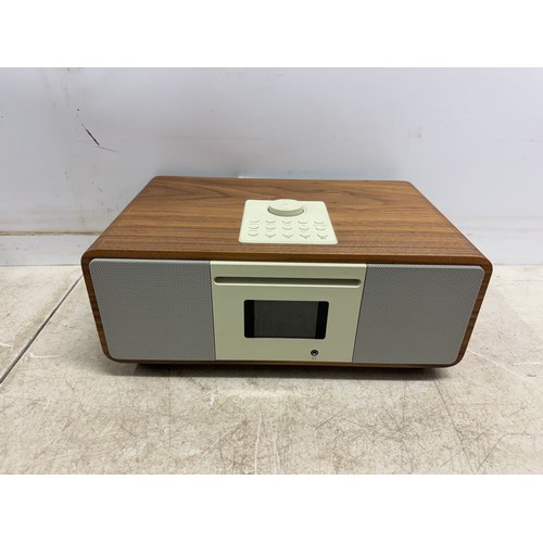 2087 - A boxed John Lewis walnut effect Cello hi-fi music system with DAB+/FM/internet radio and CD player