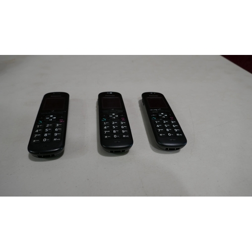 6079 - Panasonic Phone 3 Dect Phone System  Kx-Tgh723Eb               (330-106) *This lot is subject to VAT