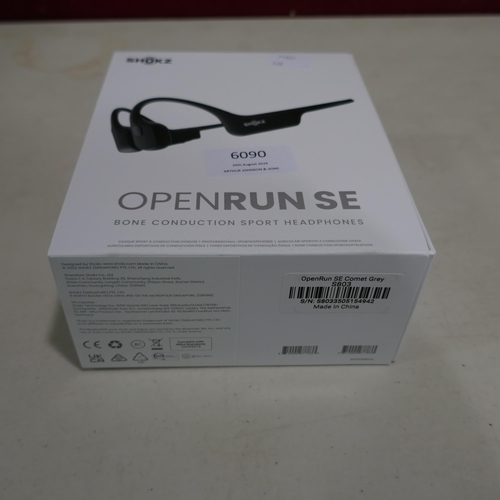 6090 - Shokz Open Run Se Grey Wireless Headphones (330-154) *This lot is subject to VAT